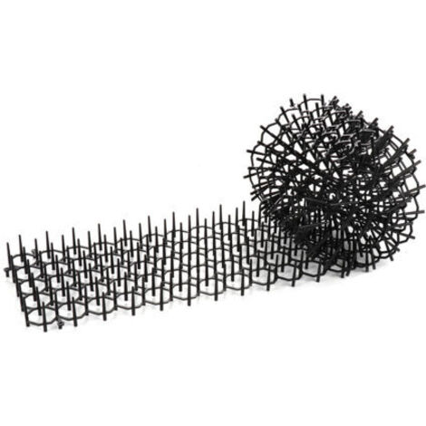 Tapis Anti-Chats à Pointes Repoussantes - Lot de 6 - PP Vert Noir 48.5x13.5 cm avec Piquet Métal
