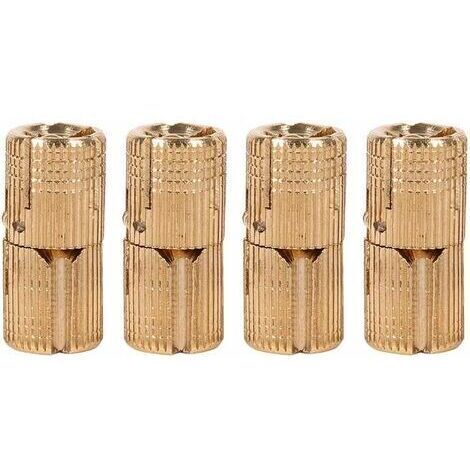 Charnières Cylindriques - Charnières à Barillet Dissimulées - Charnière Invisible Charnières à Barillet Caché en Laiton, Angle D'ouverture 180 ° 4Pcs (Taille : 10mm) (1/5)