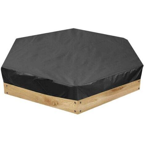 Housse de Bac à Sable pour Enfants, Bache bac à Sable, Bac a Sable avec Couvercle, pour Enfants en Tissu Polyester 190T Jardin ExtéRieur Décontracté, Imperméable, Résistant au Froid (180x150x20cm)