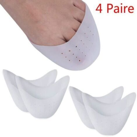 Protege Orteil, Footful Capuchons D\'orteils Protecteurs En Gel De Silicone Professionnels, Coussins De L\'avant-Pied blanc