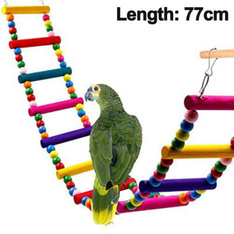 Jouets perroquets corde naturelle colorée, échelle et pont suspendus, accessoires cage flexibles