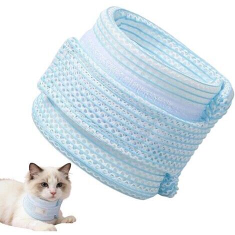 Cône de cou pour chat Attelle de protection lavable et imperméable Collier conique pour chat Pour chiots de petite et moyenne taille pour promenade, cour, jardin