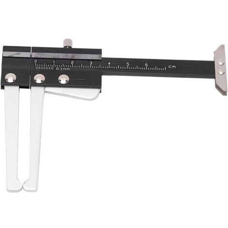 Outil de Mesure de Disque de Frein, Précision 0,1 Mm 0–60 Mm Micromètre de Jauge D'étrier de Rotor de Frein à Disque, Jauge de Profondeur de Disque de Frein Métrique, Jauge de Profondeur de Ban