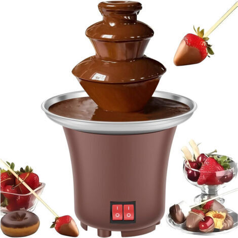 Fontaine à chocolat, fontaine à chocolat pour fêtes, fontaine à chocolat chaud en acier inoxydable pour sauce au fromage nacho et sauce barbecue