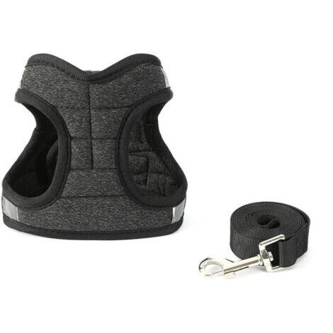 Harnais pour Chat Gilet Anti-Fugue Respirant - Réglable, Taille L (4,5–7 kg), Tissu Doux pour Promenade Extérieure