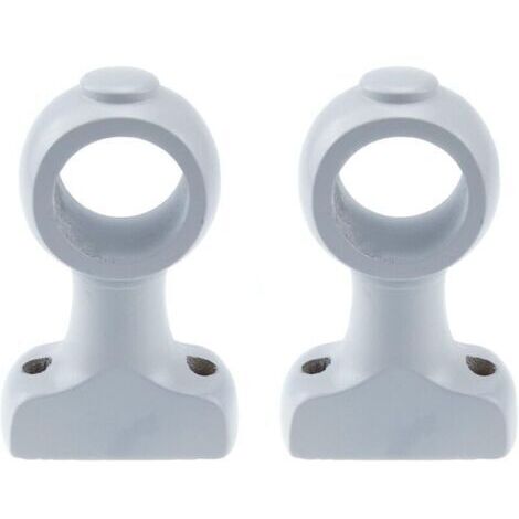 Lot de 2 supports de tringle à rideaux en bois, support pour tringle de 3,8 cm (blanc)