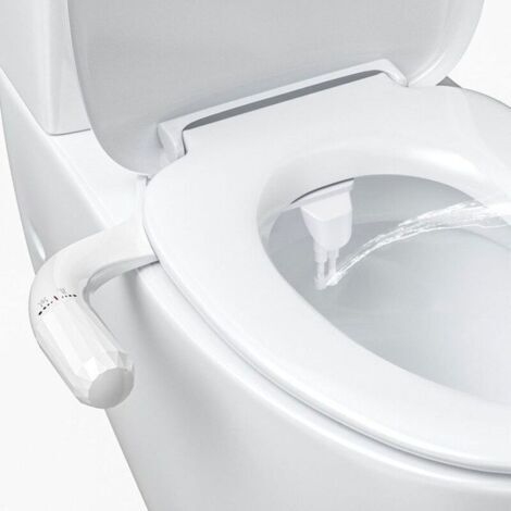 Bidet Toilette WC, Double buse Pulvérisateur Bidet Toilette, 2 Modes Pression d\'eau Réglable pour Bidet, Nettoyage Avant
