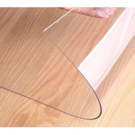 Sous-main de bureau transparent résistant à la chaleur, grand tapis d'écriture imperméable et antidérapant pour bureau et maison, PVC (100 50CM)