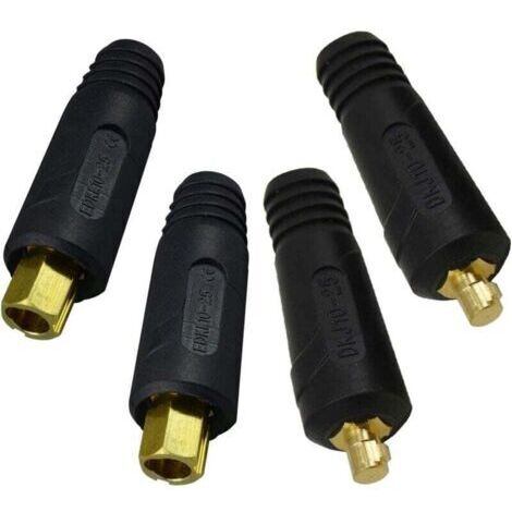 connecteur de panneau de câble de soudage fiche WP-17/18/26 200amp raccord rapide Dinse 4 pièces
