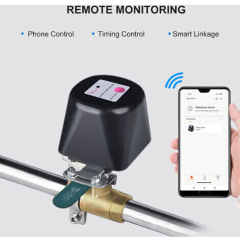 Vanne d'eau intelligente WiFi avec minuterie, contrôleur d'arrêt automatique, domotique, compatible avec Alexa Programmateur arrosage