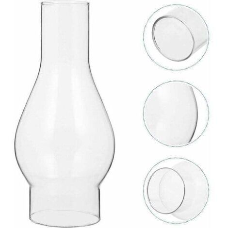 Abat-jour en Verre Transparent pour Lampe à Huile, Cheminée en Verre de Lampe à Pétrole, Abat-jour pour Lampe Kérosène, Accessoires Remplaçables (Size : Small)