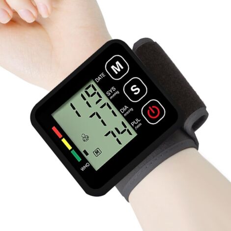 Tensiomètre au poignet, Tensiomètre Poignet Réglable Mesure Entièrement Automatique Facile à utiliser Tension Artérielle Poignet - Pour 2 utilisateurs