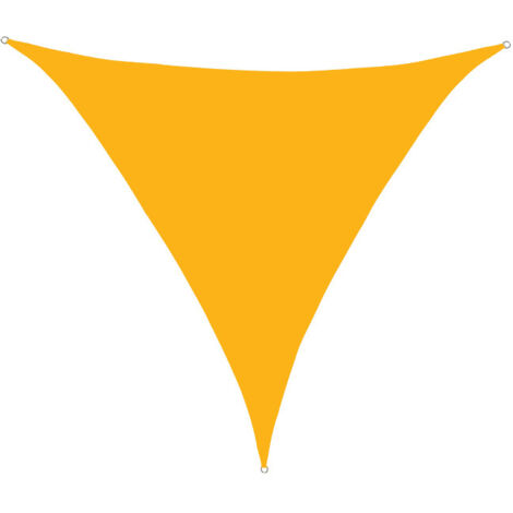 S-giant Voile d'ombrage Triangulaire 5x5x5m Toile Ombrage Auvent Imperméable PES,Protection 95% UV pour Jardin,Extérieur Terrasse,Mangue jaune (1/5)