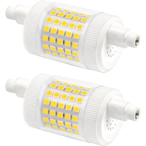 Ampoule LED R7S 78mm Dimmable 15W Blanc Froid 6000K, 1500LM, AC 230V, Equivalent Crayon Halogène R7S 120W 100W, J78 LED Linéaire pour Plafonnier Projecteur, lot de 2