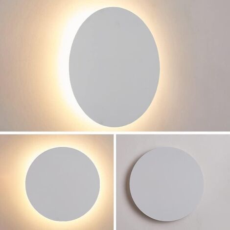 Applique murale led ronde interrupteur tactile moderne salon chambre décoration applique murale blanche 18cm lumière tricolore