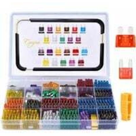 150pcs Mini Fusible Voiture +150pcs Fusibles Voiture Moyenne - 11 Spécifications Fusible Auto: 2A 3A 5A 7.5A 10A 15A 20A 25A 30A 35A 40A, Avec un Petit Clip pour Fusible de Rechange