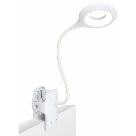 LED Lampe de Lecture,3 réglages différents Eye Protect lampe à pince Pour Livre,Lampe de lecture rechargeable USB,Lampe de bureau à pince à commande tactile