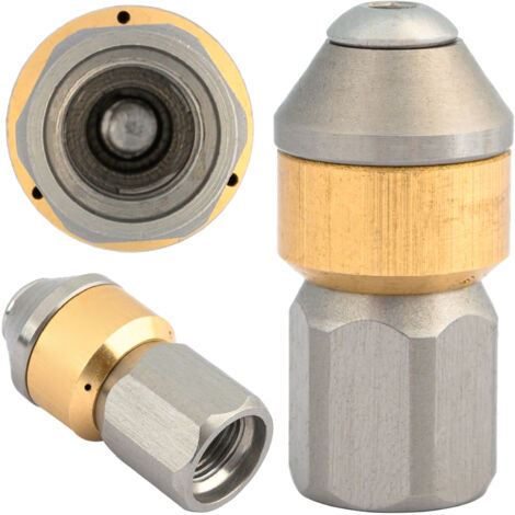 TÊTE DE NETTOYAGE D'ÉGOUTS À BUSE ROTATIVE POUR TUYAU KARCHER 1/8 (1/5)