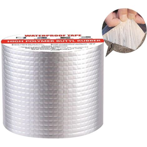 Ruban d'étanchéité autocollant en caoutchouc butyle – Film aluminium – Pour fuites de toit et joints – 10 cm x 5 m