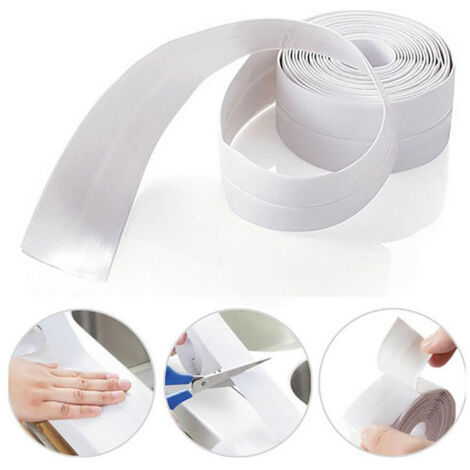 Readcly – Ruban d'étanchéité PVC blanc 3.8cm x 3.2m – Imperméable et anti-moisissure – Installation facile pour salle de bain et cuisine