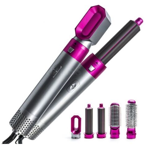 Brosse soufflante 5 en 1 – Sèche-cheveux, lisseur et boucleur – Technologie ionique pour cheveux brillants – 3 niveaux de température – Qersta (1/4)