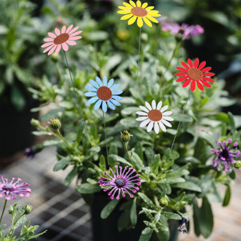 Piquets de jardin en tournesol Vintage, 5 pièces, ornements de Patio de pelouse, bâton de fleur étanche, décoration intérieure