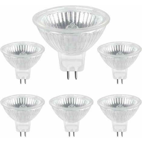 Ampoule Halogene GU5.3 50W 12V, 800lm Blanc Chaud 2700K Dimmable, Ampoule Spot Halogène MR16, pack de 6 (1/5)