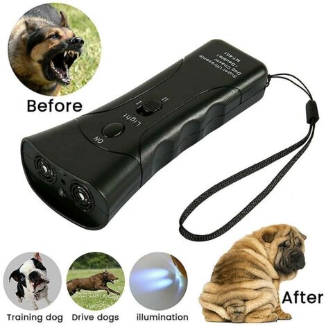 Pet Gentle Ultrasonic Dog Bark Trainer LED Light Chaser Device