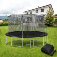 TONYSA Trampoline safety enclosure net, made of PE, replacement part for trampoline flex net, for 6-pole round frame trampolines
