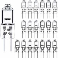 Ampoule halogène G4, ampoule G4 12V 10W, 2800K, 100LM, variable, halogène G4, capsule transparente