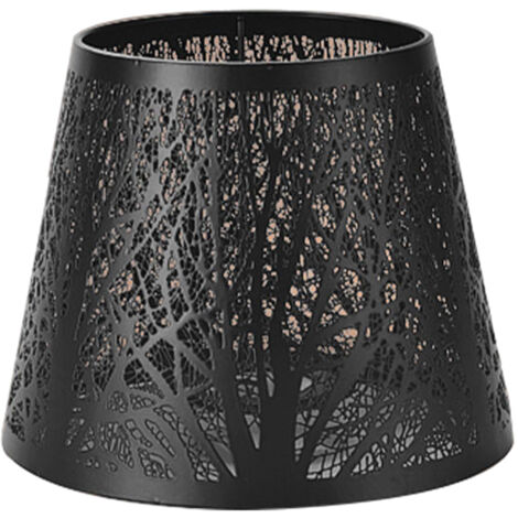 Accessoires de lampe spéciaux pour lampe, abat-jour en métal et fer gravé au laser, style forêt (1/5)