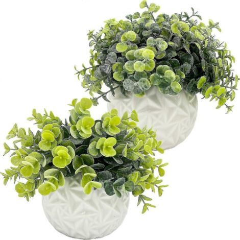 Petites plantes artificielles, plantes artificielles en pot, plantes décoratives pour salle de bain, plantes décoratives en pot, plantes ornementales artificielles