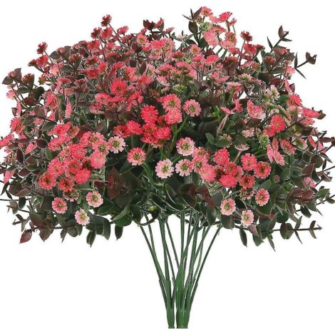 Lot de 3 plantes artificielles : marguerites artificielles, eucalyptus artificiel, plantes artificielles (1/5)