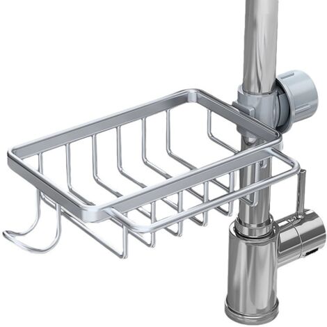 Porte Savon Douche,Etagere Douche Sans Percage,Rangement Douche Sans Percage Barre de Fouche,Porte-éponge en Acier Inoxydable 304-wj