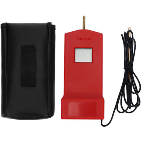 Testeur de tension portable pour clôture électrique, détecteur de défauts à écran LCD 15 kV, adapté aux élevages, MLD-004R, rouge. (1/5)