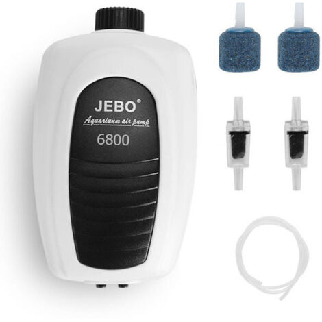 Aérateur hydroponique ultra-silencieux, adapté aux aquariums, avec une pompe à air à double sortie réglable et une fonction d'aération silencieuse, livré avec tous les accessoires.