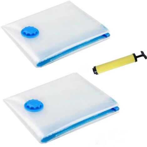 Deux sacs de conservation des aliments sous vide, transparents. (1/5)