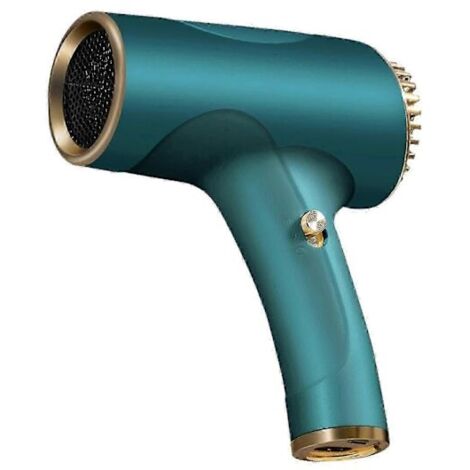 Sèche-cheveux portable sans fil rechargeable USB - Outil de coiffure multifonctionnel (vert)