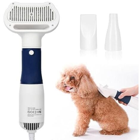 Sèche-cheveux et peigne 2 en 1 pour animaux - Accessoires de toilettage pour chiens et chats