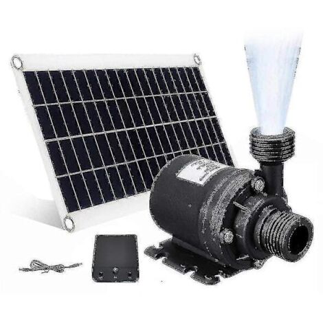 Pompe à fontaine de jardin solaire - Fonctionnement silencieux, 800 L/h, 12 V CC (50 W) (1/5)