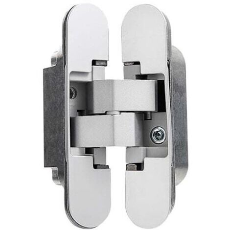 La porte utilise des charnières invisibles, un jeu de deux, adaptées aux portes lourdes, avec une capacité de charge de 40 kg, une ouverture à 180°, en alliage de zinc. (1/4)