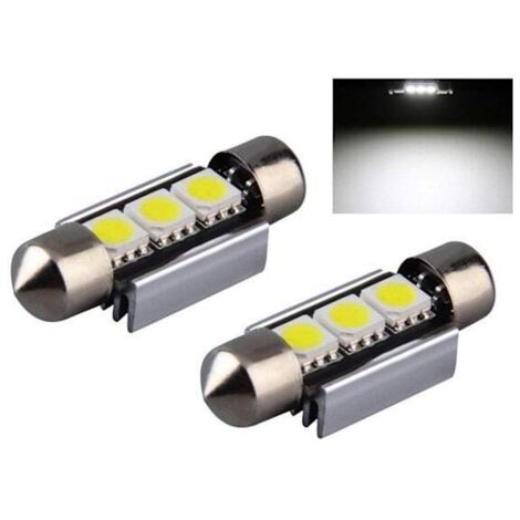 Ampoules LED C5W SV8.5, avec bus CAN, 36 mm, lumière blanche 6000K, lot de 2. 36 mm, lumière blanche 6000K, lot de 2. (1/5)