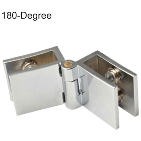 Charnières en verre à 0/90/180 degrés, faciles à installer, adaptées aux portes en verre, aux portes de vitrines, etc., charnières en verre Mengxi à 180 degrés. (1/4)