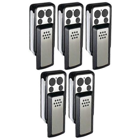 Lot de 5 télécommandes 114253 pour porte de garage/portail, 433,92 MHz, compatibles avec les télécommandes de portail électrique AVIDSEN 104257, 104251 et 114253.