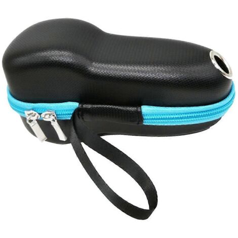 Étui de rangement pour rasoir à trois têtes, étui de rangement portable pour rasoir, étui de rangement en PU pour rasoir, bleu.