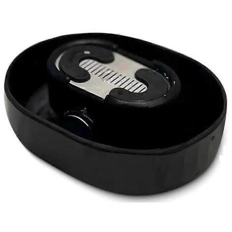 Rince-rasoir compatible avec la plupart des rasoirs, très efficace et économe en eau, sans pile, livré avec un support pour rasoir. (1/5)