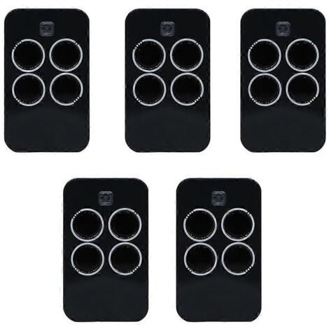 Lot de 5 télécommandes FAAC pour porte de garage, 433 MHz, à code tournant, compatibles avec les modèles XT4 433 RC 787452, 787454 et 787456. (1/5)