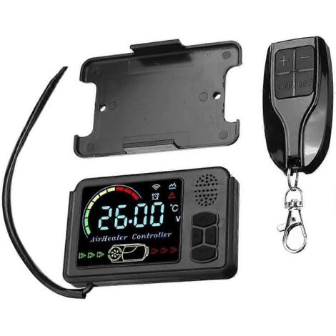Contrôleur de chauffage d'air diesel 12V/24V, chauffage de stationnement pour véhicule de 1 à 5 kW avec écran LCD, interrupteur et télécommande