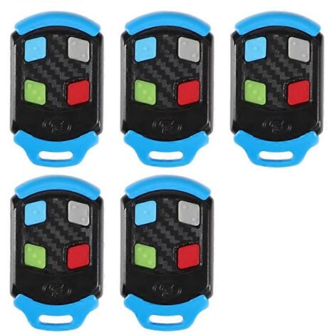 Lot de 5 télécommandes CENTURION pour ouvre-porte de garage/portail (compatibles avec les modèles D2/5/10, A10, R3/5, Vantage, Vector 400/500 et Vert-X 300, 4 boutons) (1/5)