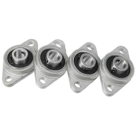 Quatre paliers Kfl08, diamètre intérieur de 8 mm, en alliage de zinc, à bride diamant, adaptés aux machines-outils CNC. (1/5)